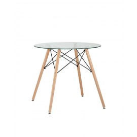 Стол EAMES D=80, стеклянный